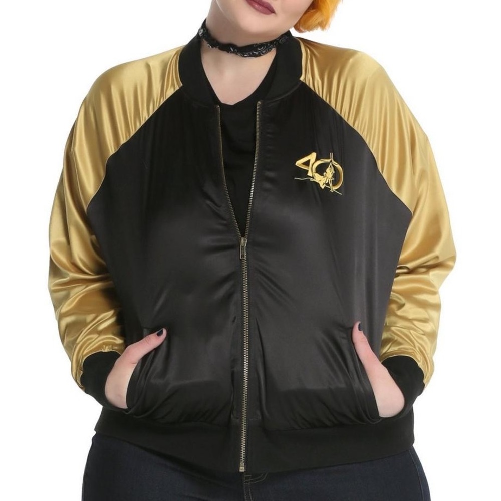 Torrid Her Universe Star Wars C-3PO R2-D2 Embroidered Satin Jacket Plus Size 5x - Picture 2 of 12
